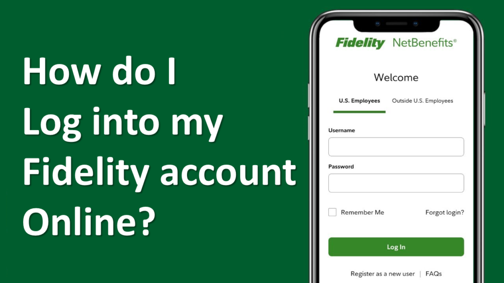 How do I log into my Fidelity account online?